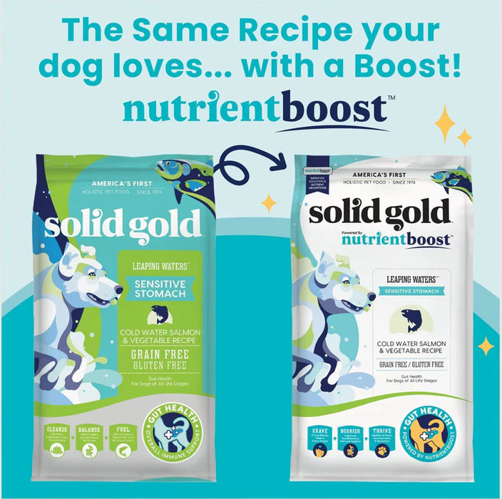 Solid Gold Nutrientboost Leaping Waters Adult Cold Water Salmon and Vegetable Recipe Dry Dog Food