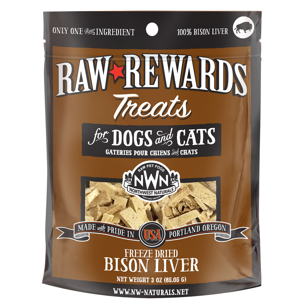 Northwest Naturals Freeze Dried Bison Liver Treats 3oz