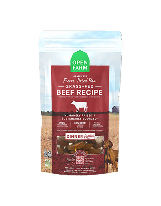Open Farm Freeze-Dried Raw Patties Grass-Fed Beef