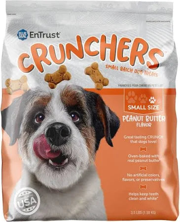 Blue Seal EnTrust Crunchers Small Batch Dog Treats – Peanut Butter