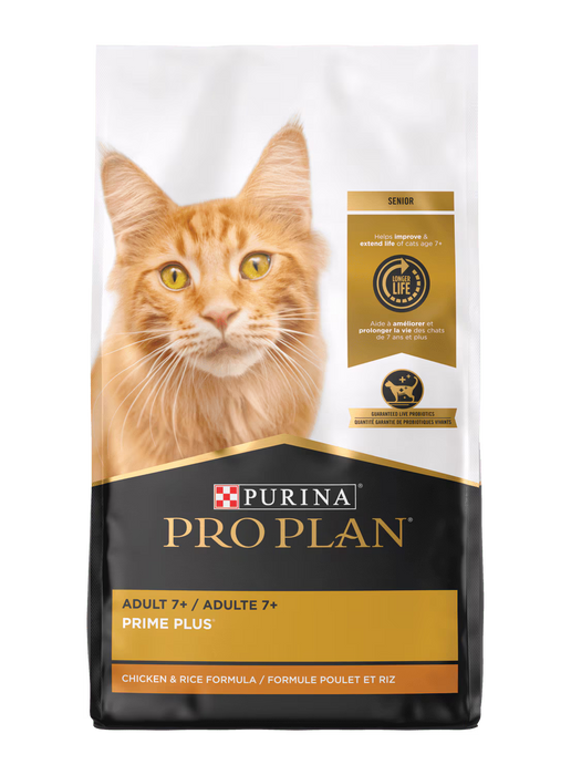 Purina Pro Plan Prime Plus Adult 7+ Chicken and Rice Dry Cat Food 3.2 lb Bag