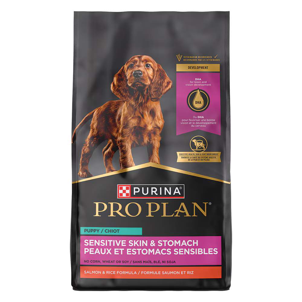 Purina Pro Plan Sensitive Skin and Stomach Puppy Salmon and Rice Formula Dry Dog Food 16 lb Bag