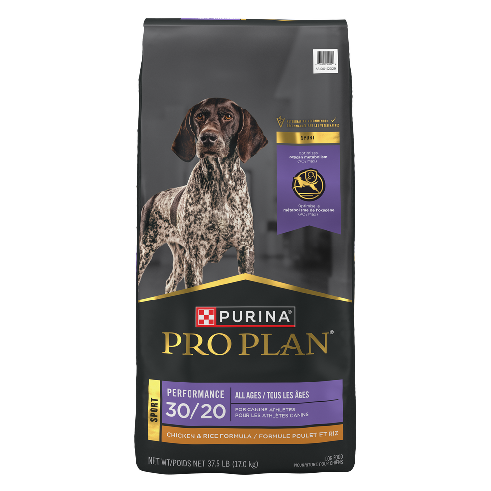 Purina Pro Plan All Ages Sport Performance 30/20 Chicken & Rice Formula Dry Dog Food, 37.5 lb
