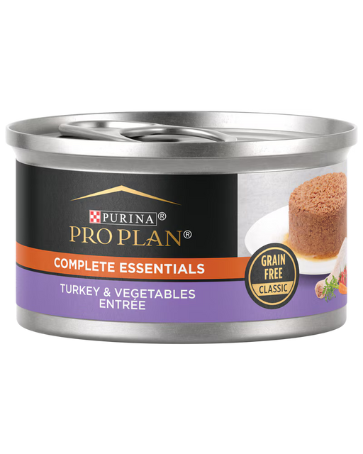 Purina Pro Plan Complete Essentials Turkey and Vegetables Entree in Gravy Cat Food 3 oz Cans (Case of 24)