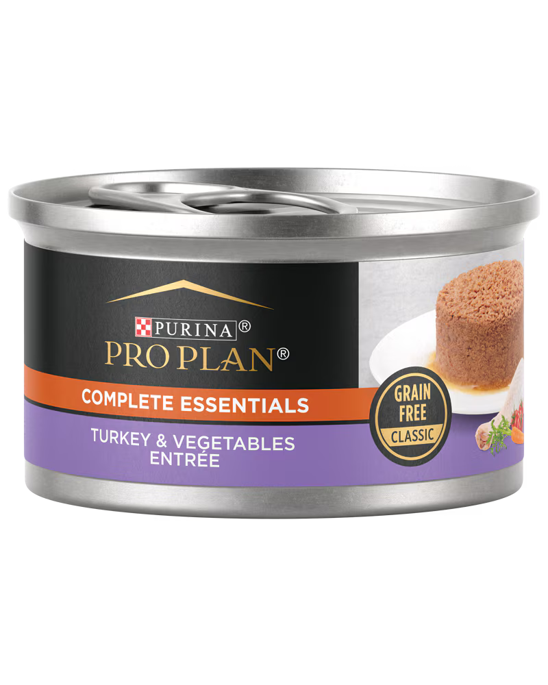 Purina Pro Plan Complete Essentials Turkey and Vegetables Entree in Gravy Cat Food 3 oz Cans (Case of 24)