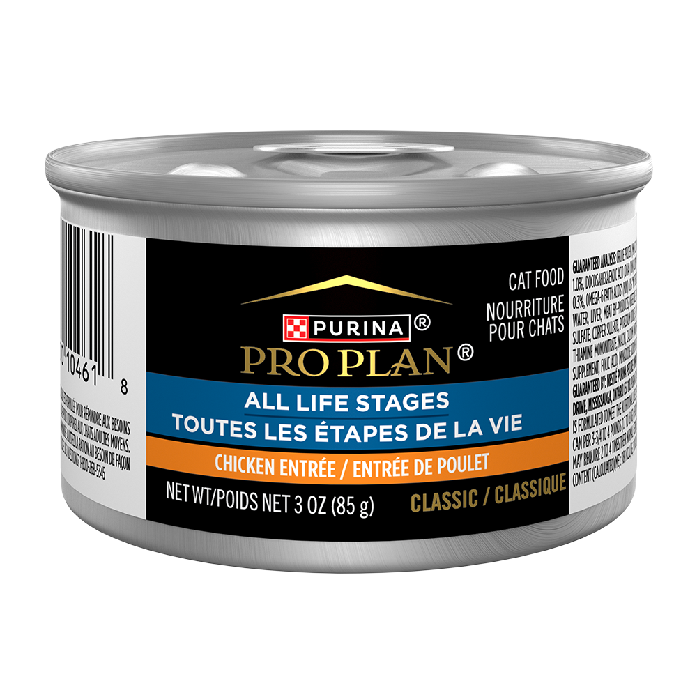 Purina Pro Plan All Life Stages Chicken Classic Entrée Wet Cat Food 3 oz Can