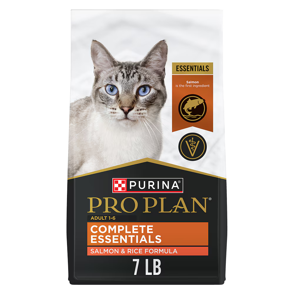 Purina Pro Plan Complete Essentials Salmon and Rice Dry Cat Food 7 lb Bag