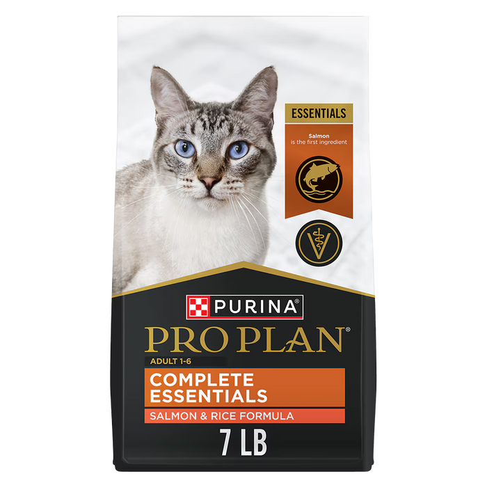 Purina Pro Plan Complete Essentials Salmon and Rice Dry Cat Food 7 lb Bag