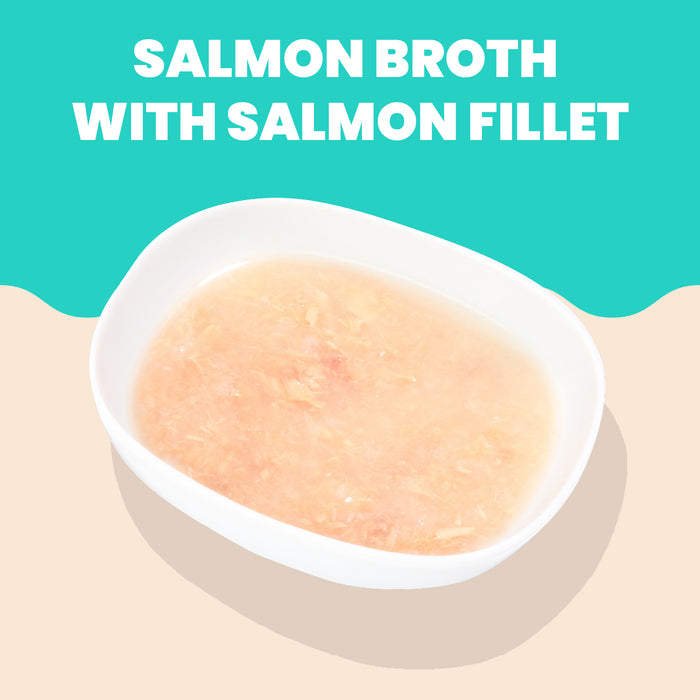Almo Nature Hydration Help HQS Salmon Recipe in Broth