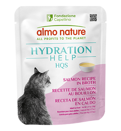 Almo Nature Hydration Help HQS Salmon Recipe in Broth