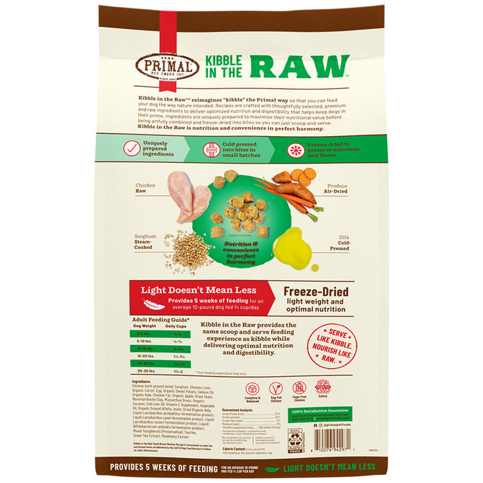 Primal Dog Kibble In The Raw Freeze-Dried Small Breed