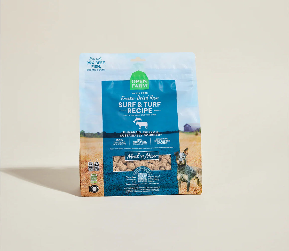 Open Farm Freeze Dried Morsels Surf n' Turf Dog Food 3.5 Ounces
