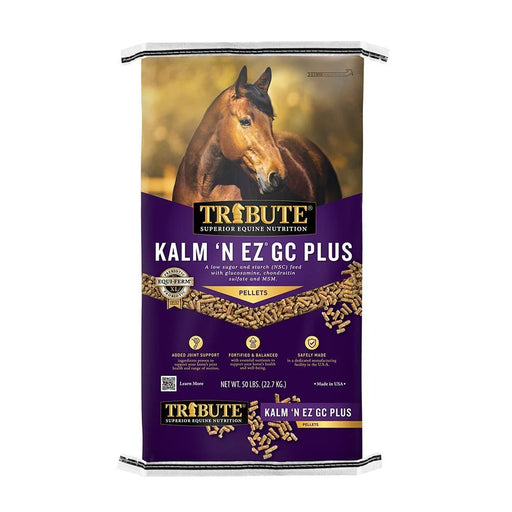 Kalmbach Tribute Kalm ’N EZ GC Pellet Horse Feed 50 lb Bag