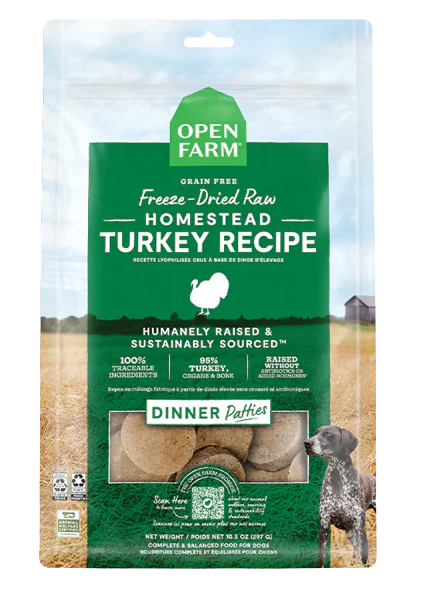 Open Farm Freeze-Dried Raw Patties Turkey