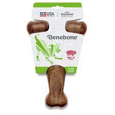Benebone Bacon Wishbone Durable Dog Chew Toy