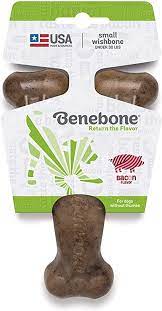 Benebone Bacon Wishbone Durable Dog Chew Toy