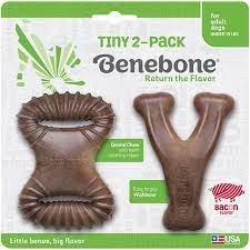 Benebone Bacon Wishbone Durable Dog Chew Toy