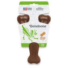 Benebone Peanut Butter Wishbone Durable Dog Chew Toy