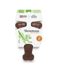 Benebone Peanut Butter Wishbone Durable Dog Chew Toy