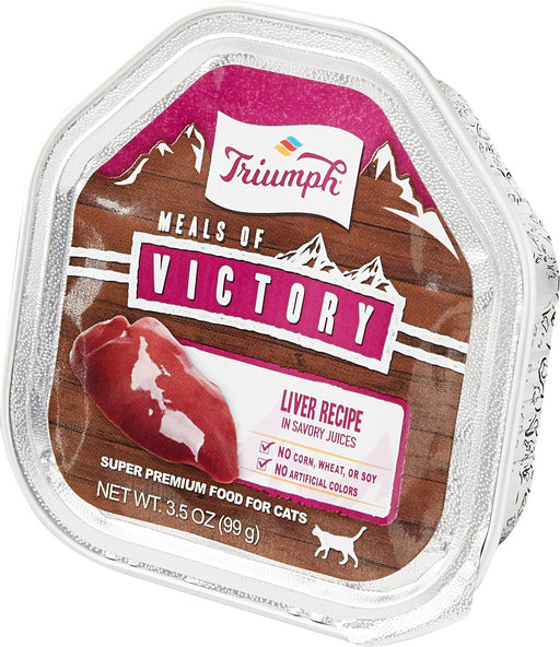 Triumph Meals Of Victory Liver In Savory Juices Recipe Super Premium Wet Cat Food Cup