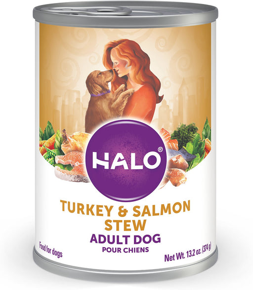 Halo Holistic Adult Turkey & Salmon Stew Canned Dog Food