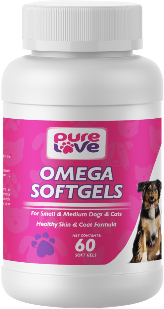 Pure Love Omega V3 SoftGels for Small to Medium Dogs and Cats