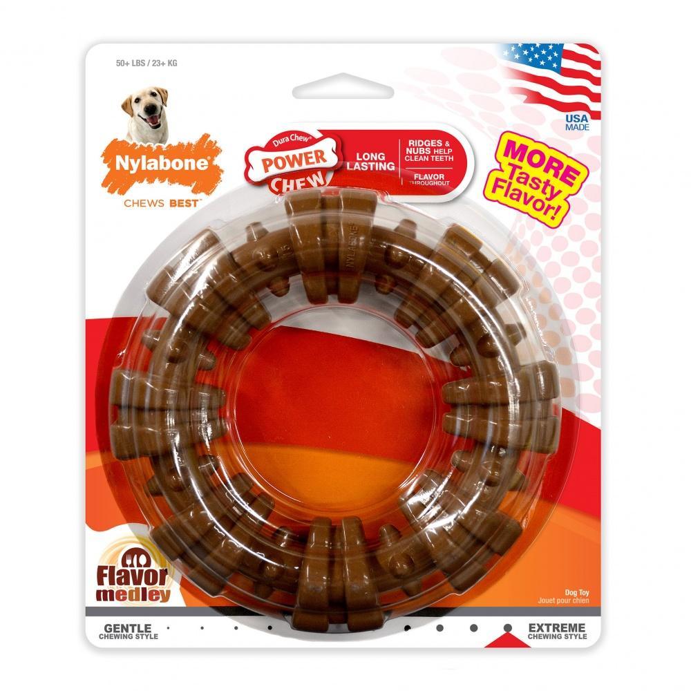 Nylabone DuraChew Textured Ring Chicken Flavor Dog Toy