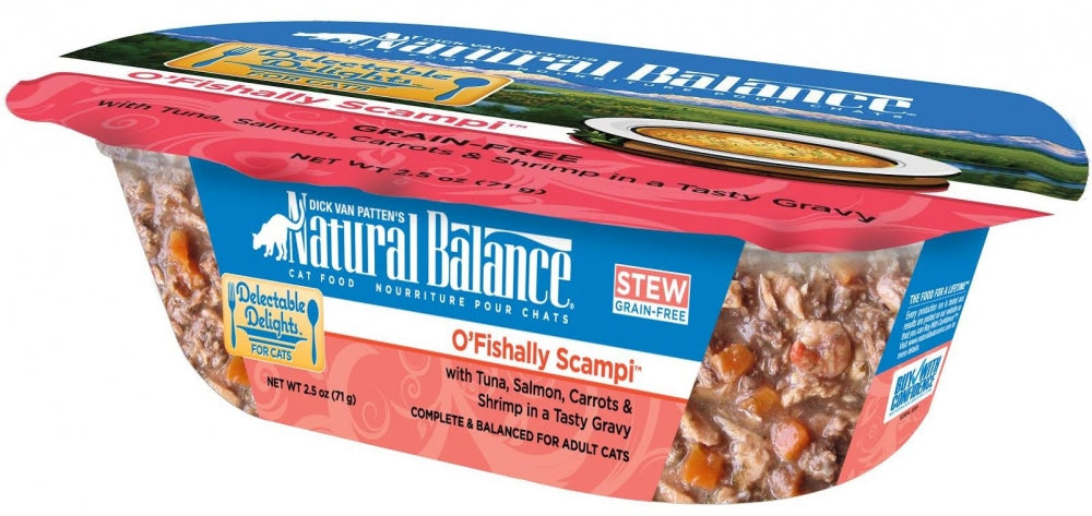 Natural Balance Delectable Delights Grain Free O Fishally Scampi Flavor Wet Cat Food