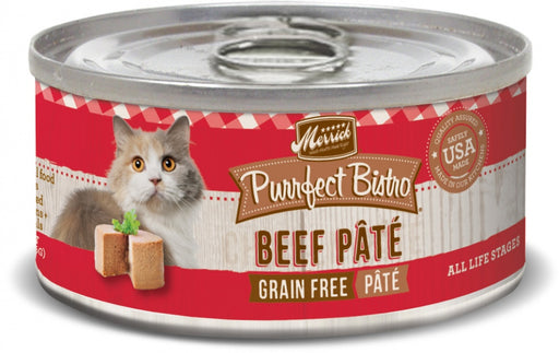Merrick Purrfect Bistro Grain Free Wet Cat Food Beef Recipe Pate