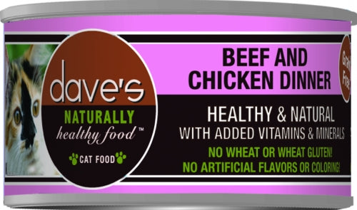 Dave's Naturally Healthy Beef and Chicken Canned Cat Food