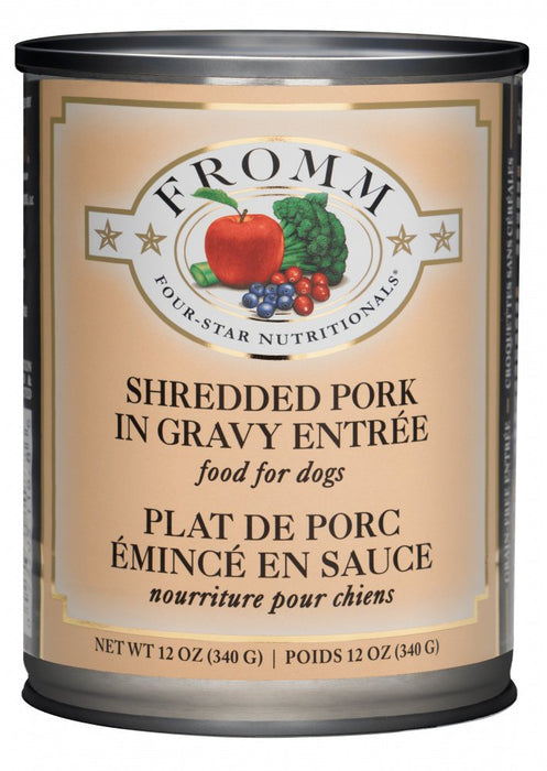 Fromm Four Star Canned Shredded Pork in Gravy Entree Dog Food