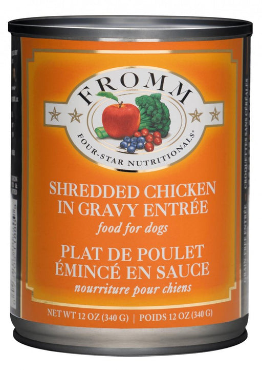 Fromm Four Star Canned Shredded Chicken in Gravy Entree Dog Food