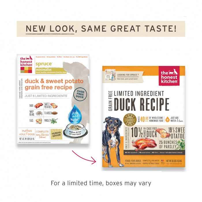 The Honest Kitchen Limited Ingredient Duck Recipe Dehydrated Dog Food