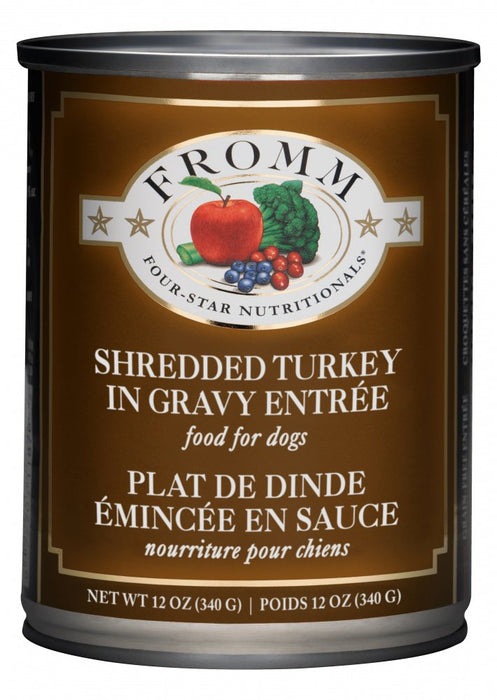Fromm Four Star Canned Shredded Turkey in Gravy Entree Dog Food