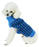Pet Life Harmonious Dual Color Aqua Blue & Dark Blue Weaved Heavy Cable Knitted Dog Sweater