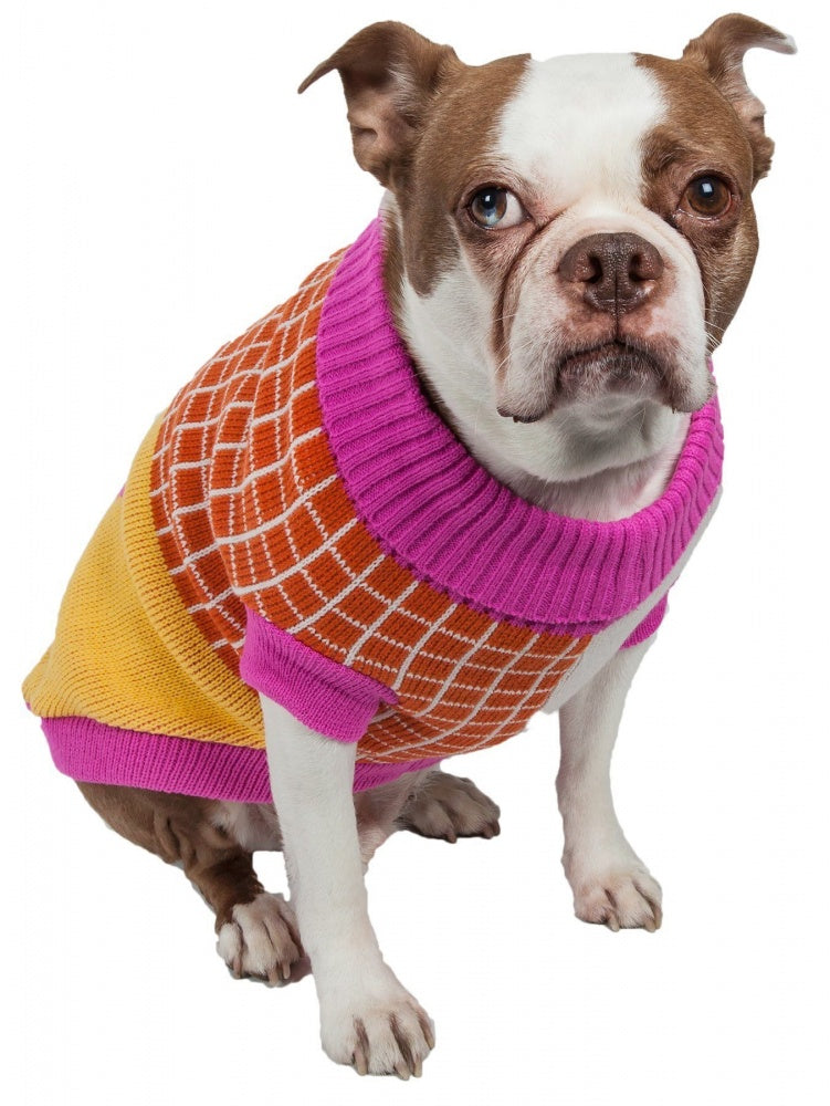Pet Life Lovable Bark Heavy Knitted Ribbed Dog Sweater