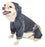 Pet Life Dog Helios Namastail Charcoal Black Full Bodied Performance Breathable Yoga Dog Hooded Tracksuit