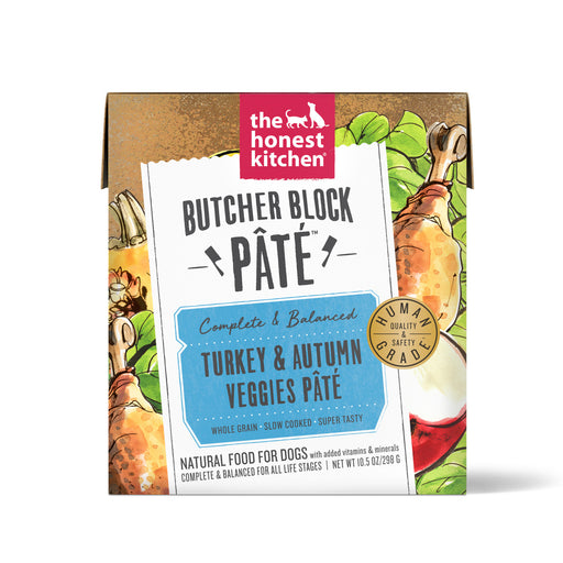 The Honest Kitchen Butcher Block Pate Turkey & Autumn Veggies Grain Free Recipe for Dogs