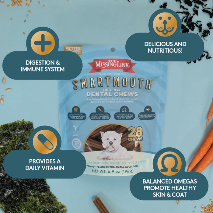 The Missing Link Smartmouth Dental Chews for Small Breed Dogs