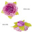 Blueberry Pet Polka Dot Flocking Adjustable Dog Collar, Pastel Purple with Detachable Velvety Flower