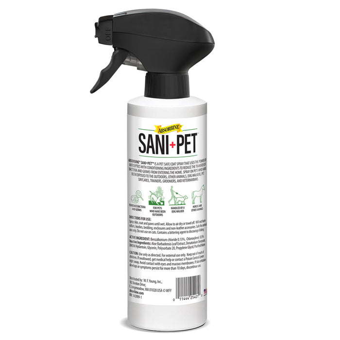 SaniPet Pet Safe Sanitizing Coat and Paw Spray, Alcohol Free