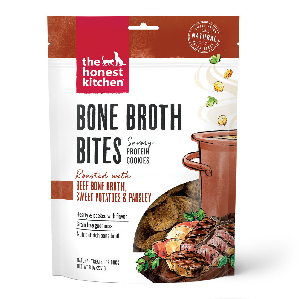 The Honest Kitchen Bone Broth Bites Roasted with Beef Bone Broth & Carrots Dog Treats