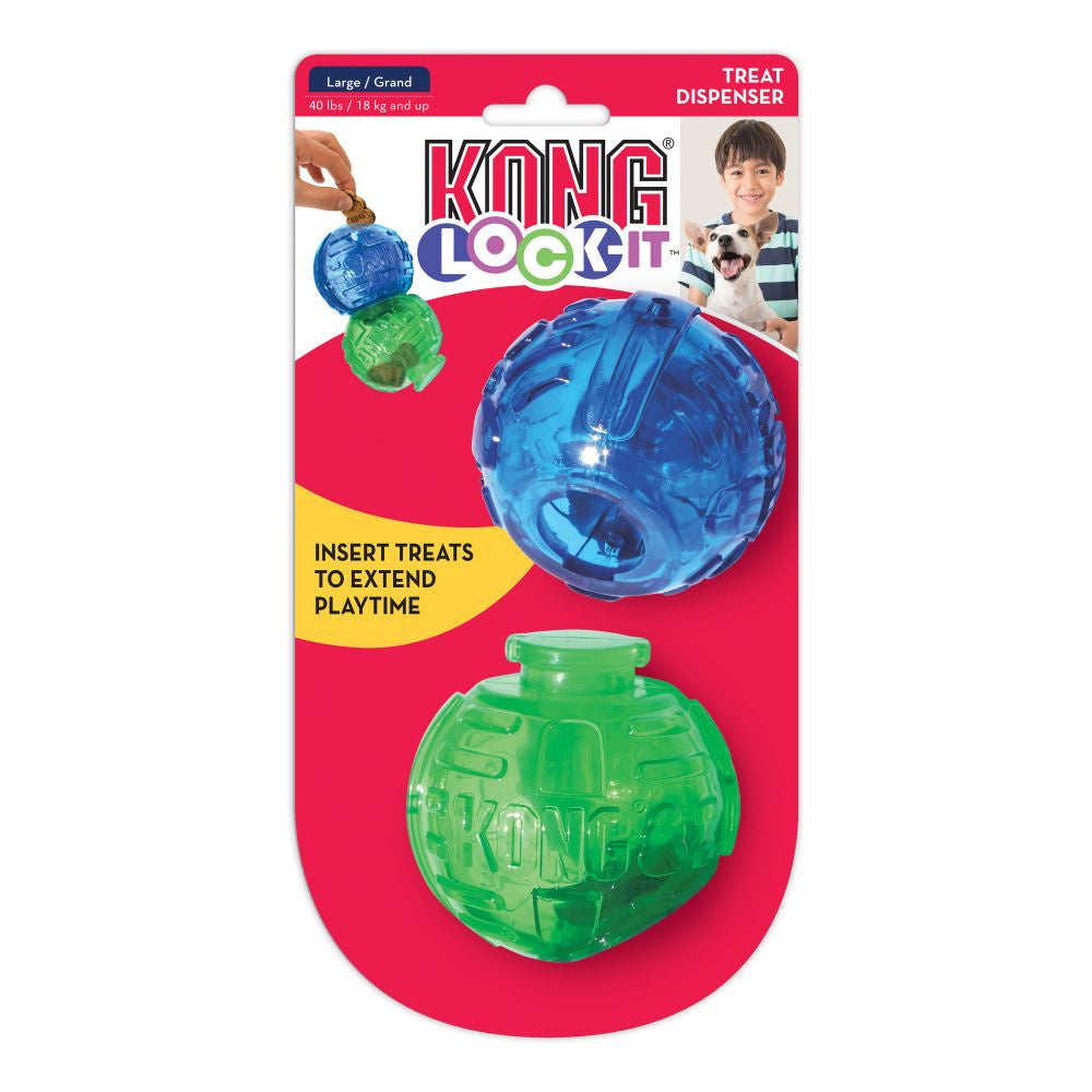 KONG Lock-It Treat Puzzle Dog Toy (2-pk) — NurturePet Pet Supply