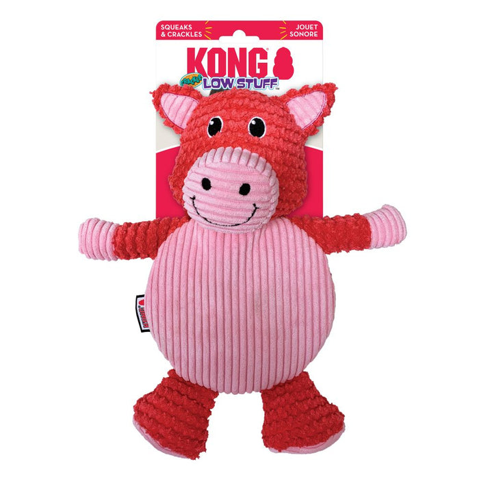 KONG Low Stuff Crackle Tummiez Pig Dog Toy