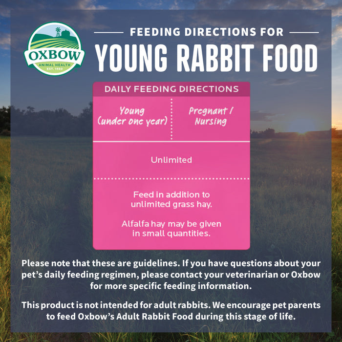 Oxbow Animal Health Garden Select Young Rabbit Food Garden Inspired Recipe for Young Rabbits