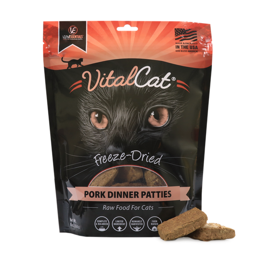 Vital Essentials Vital Cat Pork Dinner Patties Freeze Dried Cat Food