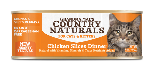 Grandma Mae's Country Naturals Chicken Slices in Gravy Canned Wet Food For Cats 5.5oz/24