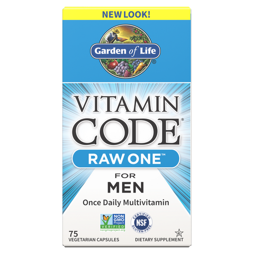 Garden of Life Vitamin Code Raw One for Men, 75 Capsule Count