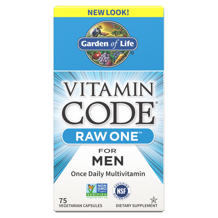 Garden of Life Vitamin Code Raw One for Men, 75 Capsule Count