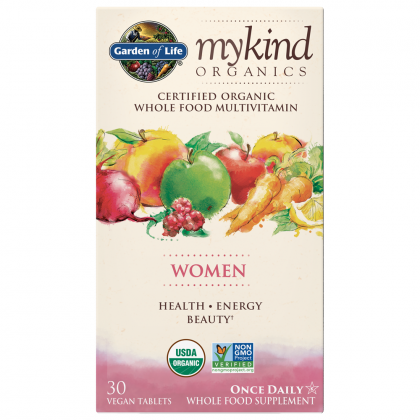 Garden Of Life mykind Organic Womens Multivitamins, 30 Count